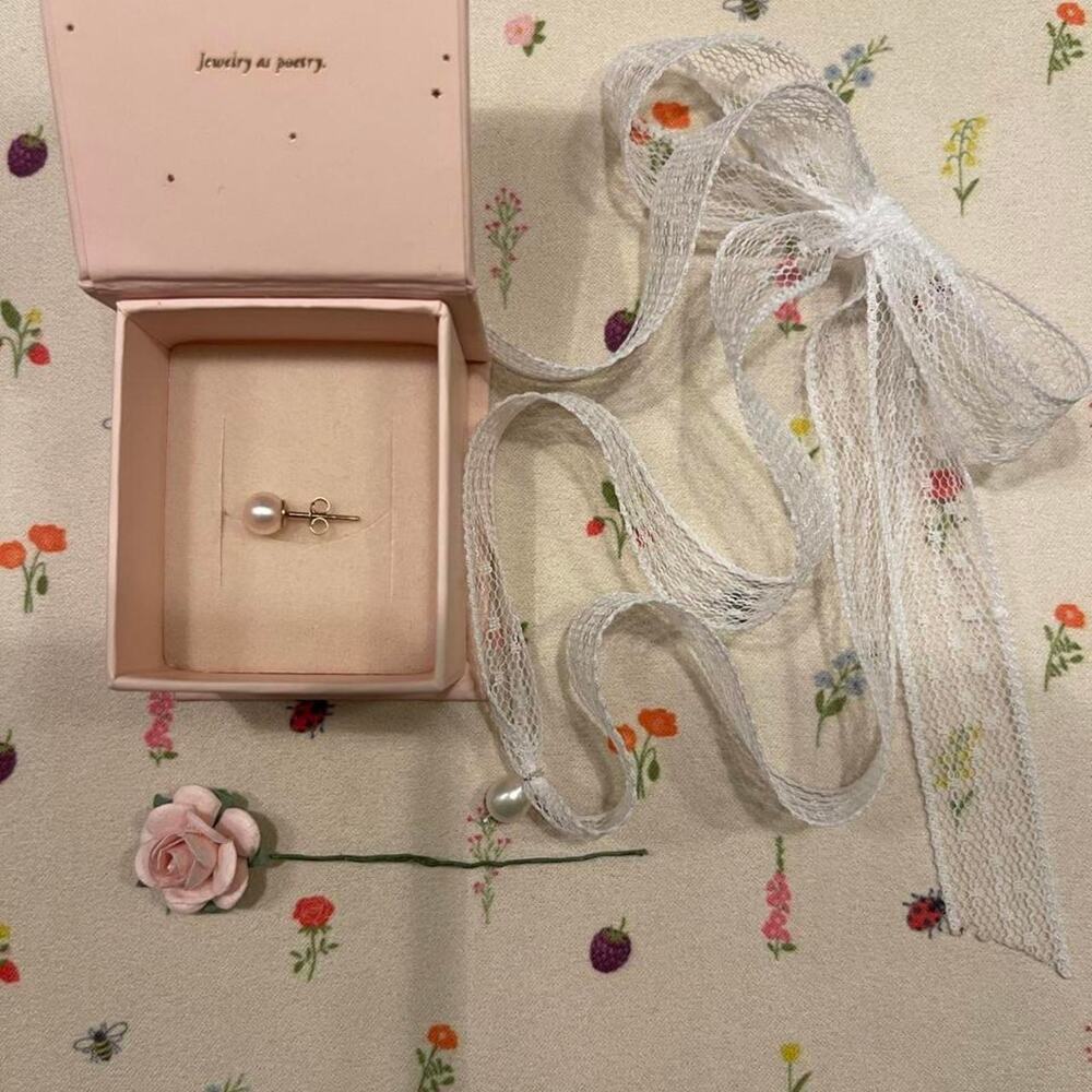 Catbird Stacey Nishimoto Single Pearl Stud + Pearl Necklace 🦢